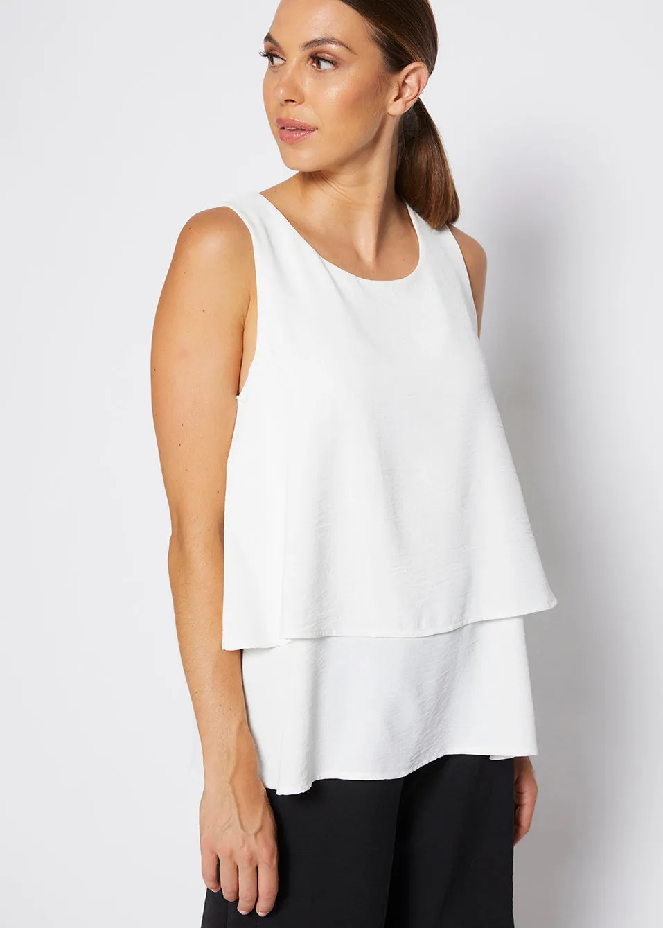 Magic layer top in Off White