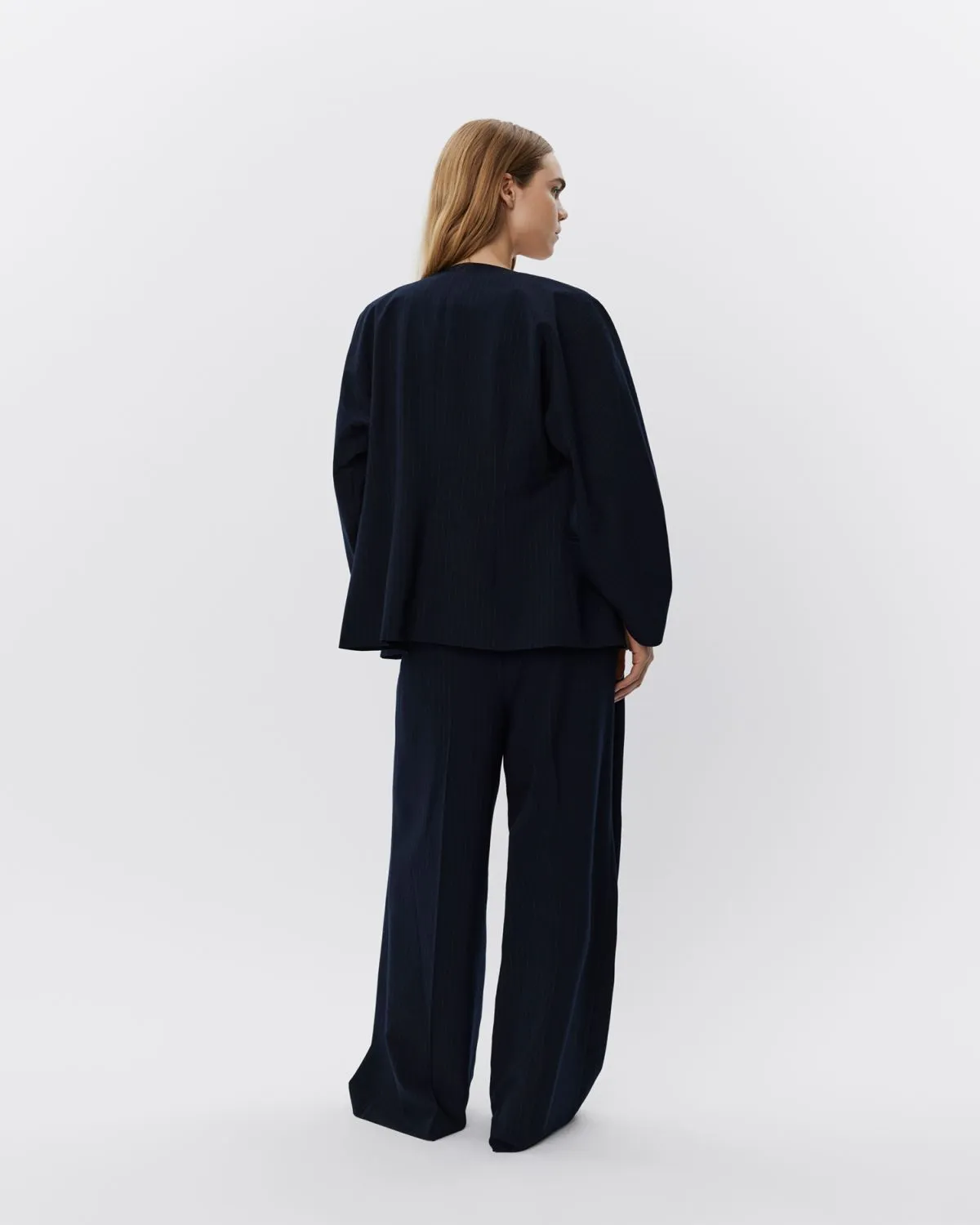 NATHALIASW TROUSERS - Navy