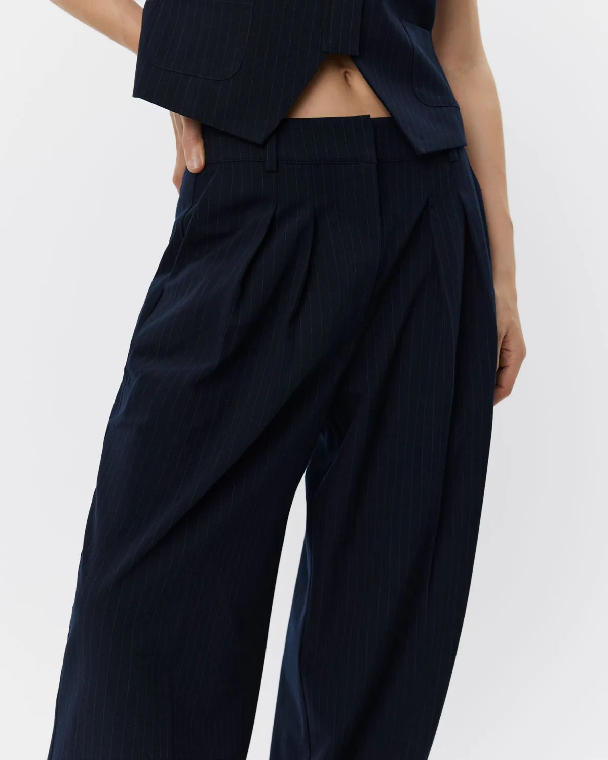 NATHALIASW TROUSERS - Navy