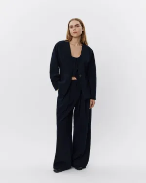 NATHALIASW TROUSERS - Navy