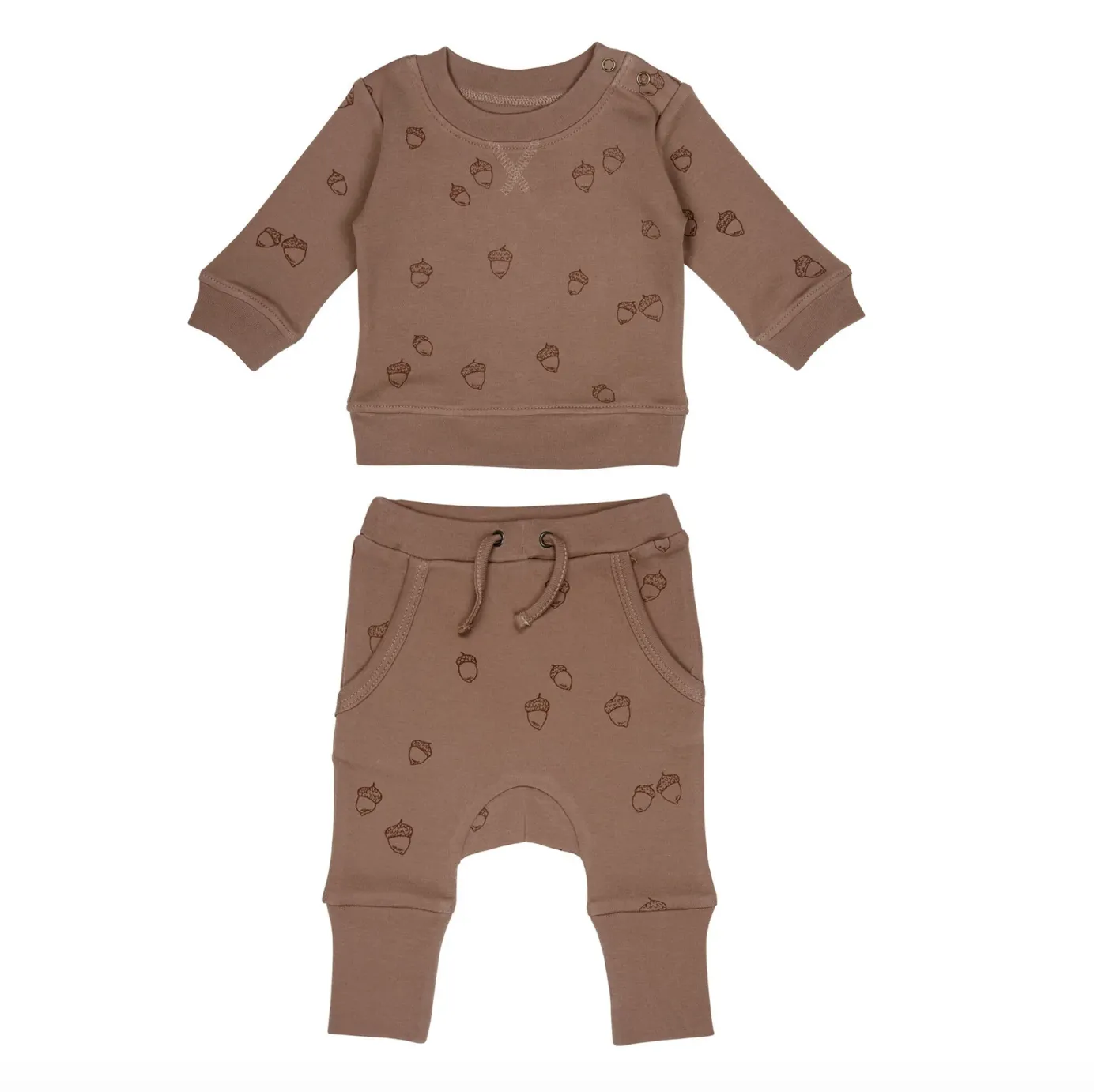 Nuts About You Organic Printed Sweatshirt & Jogger Set