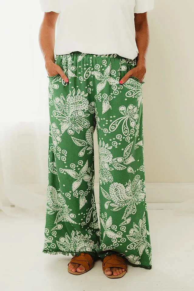 Paisley Print Pants