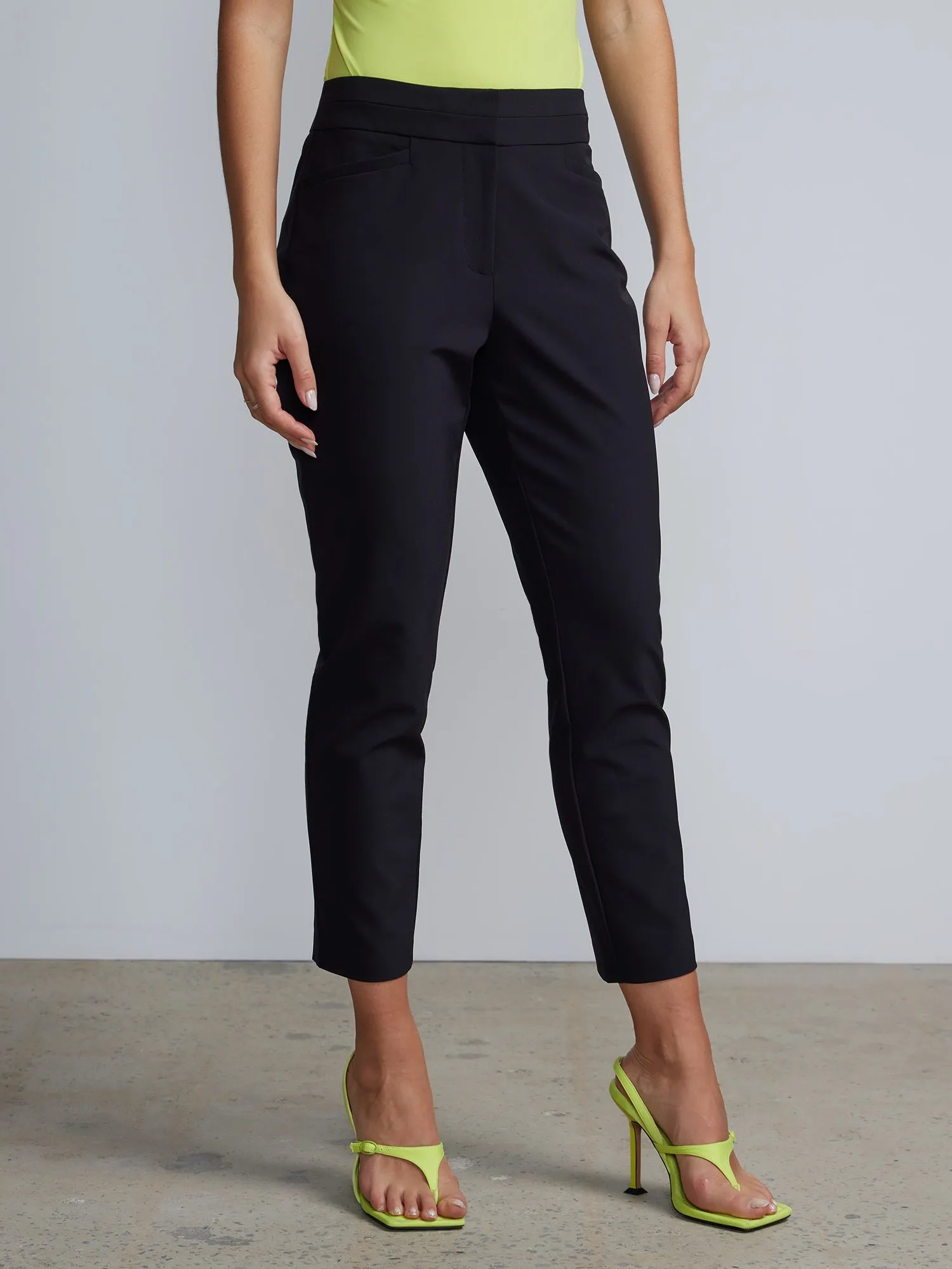 Petite High Rise Tapered Ankle Pants