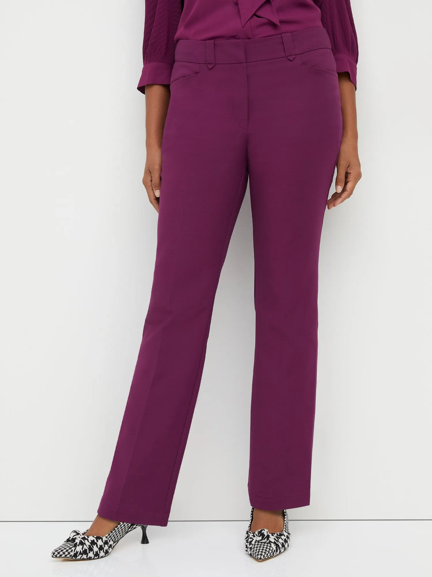 Petite Signature-Fit Mid-Rise Straight-Leg Pant - All Season Stretch