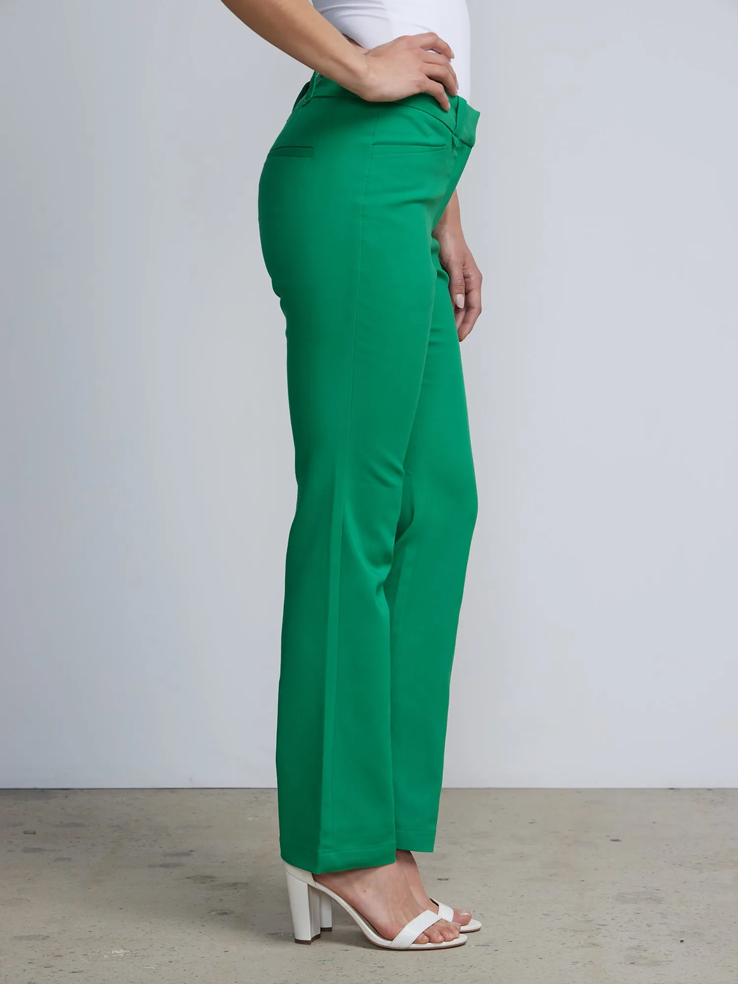 Petite Signature-Fit Mid-Rise Straight-Leg Pant - All Season Stretch