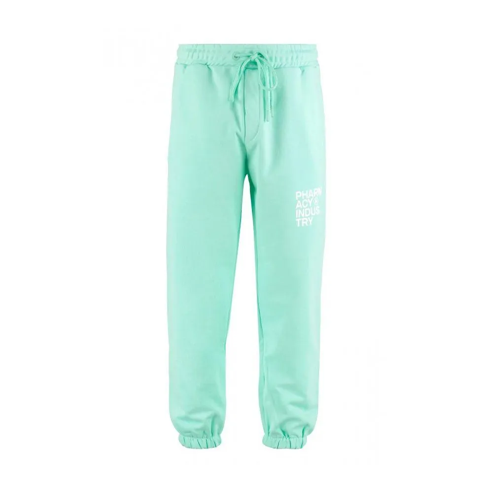 Pharmacy Industry Emerald Cotton Trousers with Logo Detail