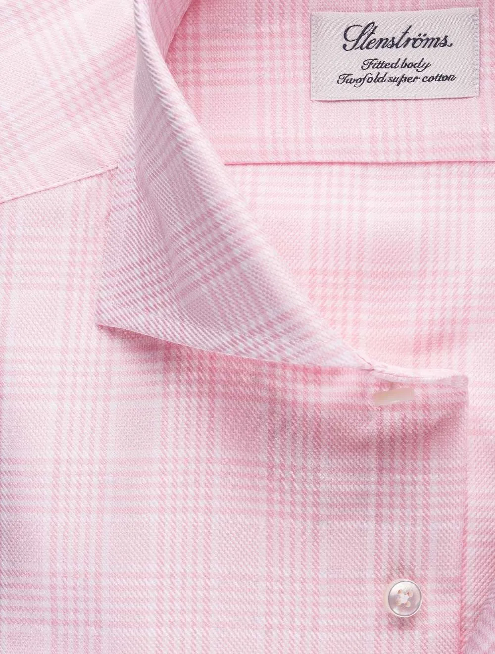 Pink Glen Check Fitted Body Shirt