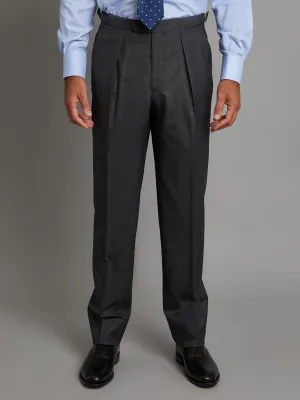 Pleated Suit Pants - Plain Grey