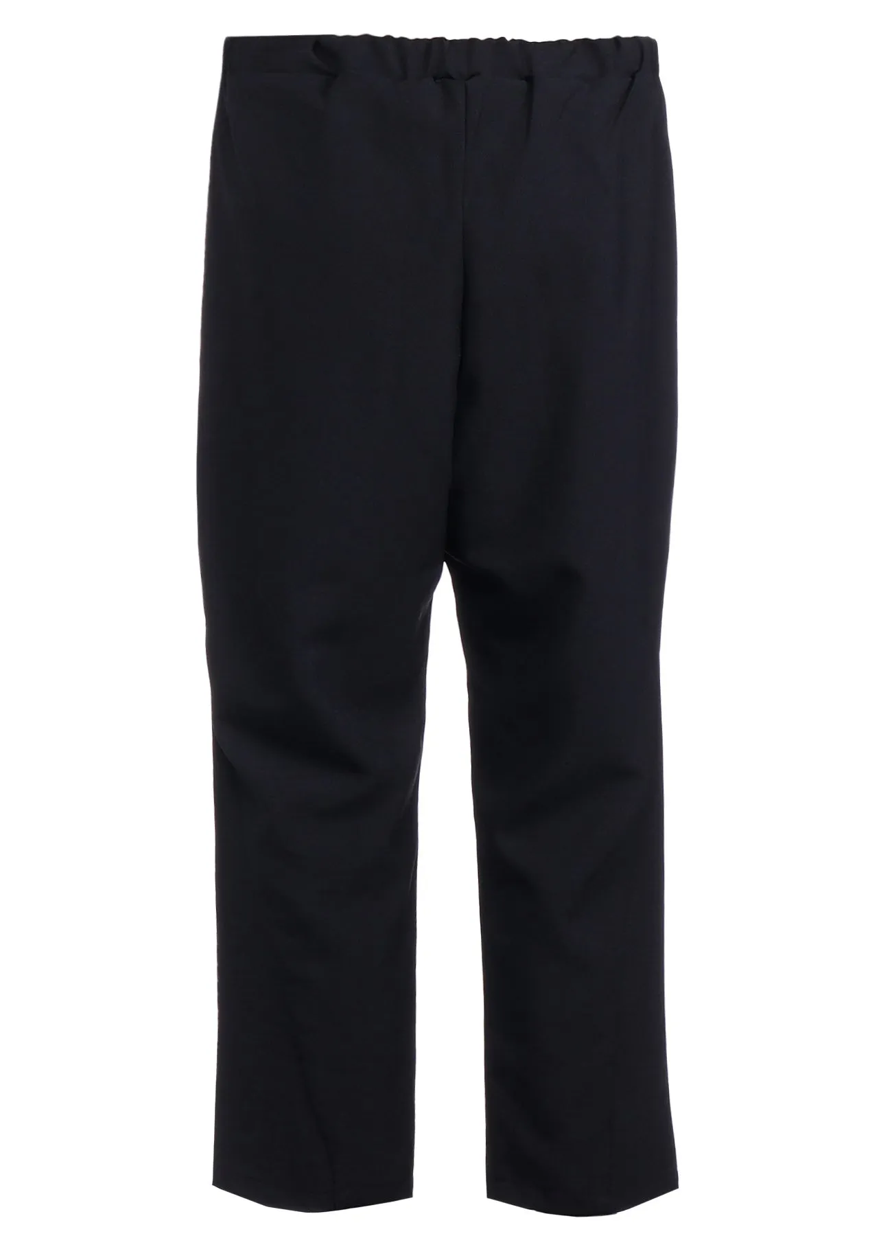 POLYESTER PLAIN WEAVE CROPPED PANTS