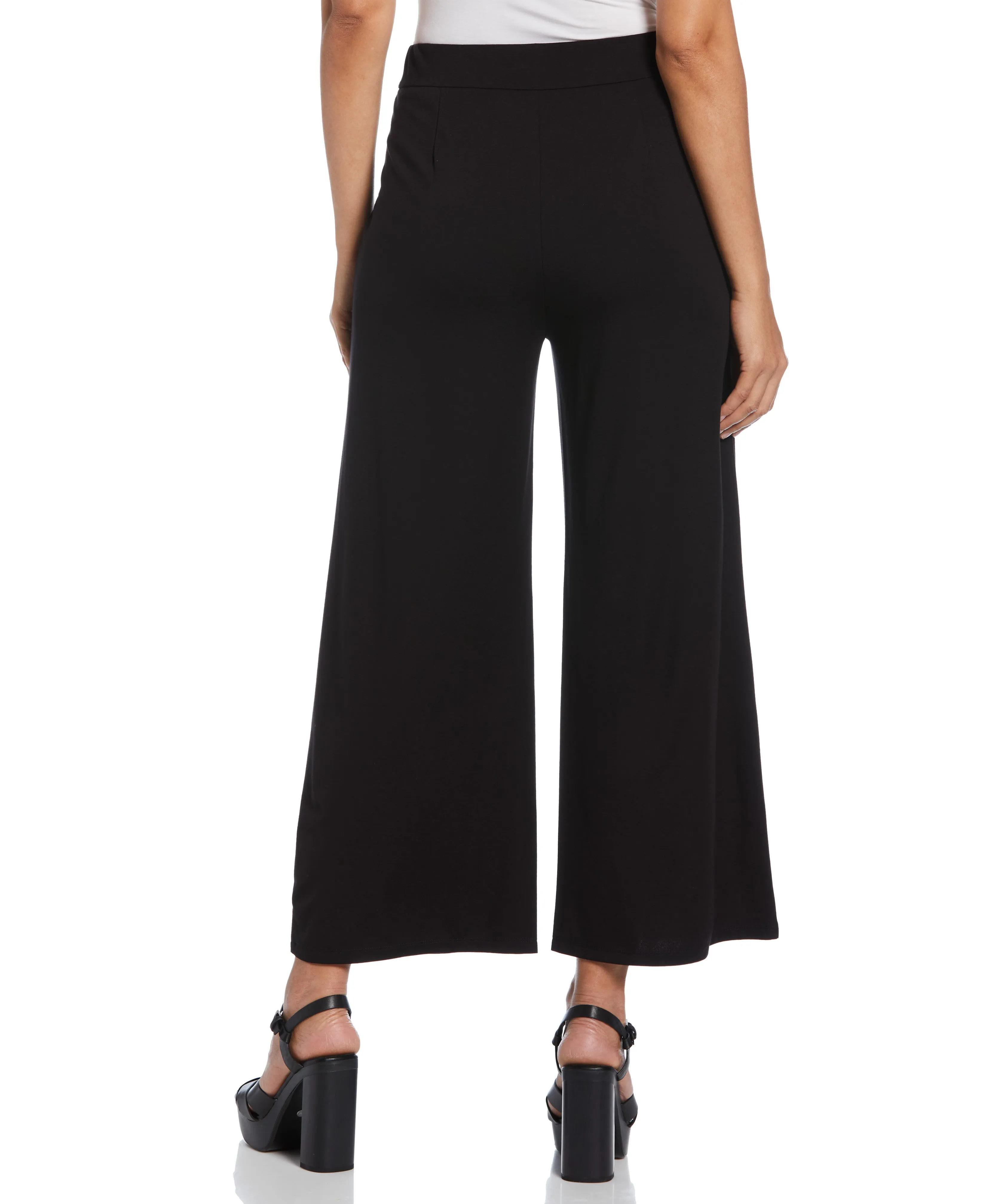 Ponte Knit Pull-On Crop Pant