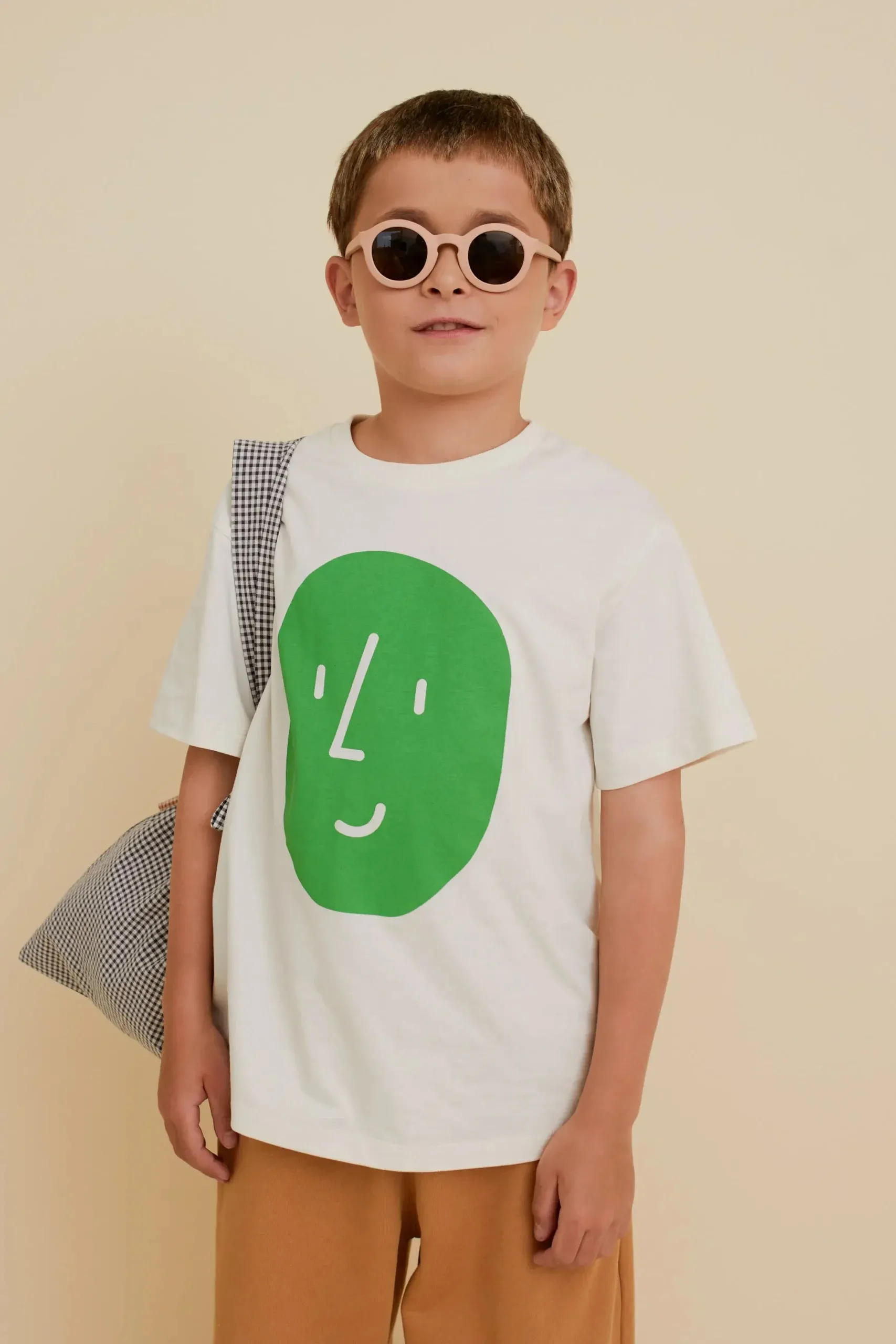 Potato Face Kid’s T-shirt -Beige