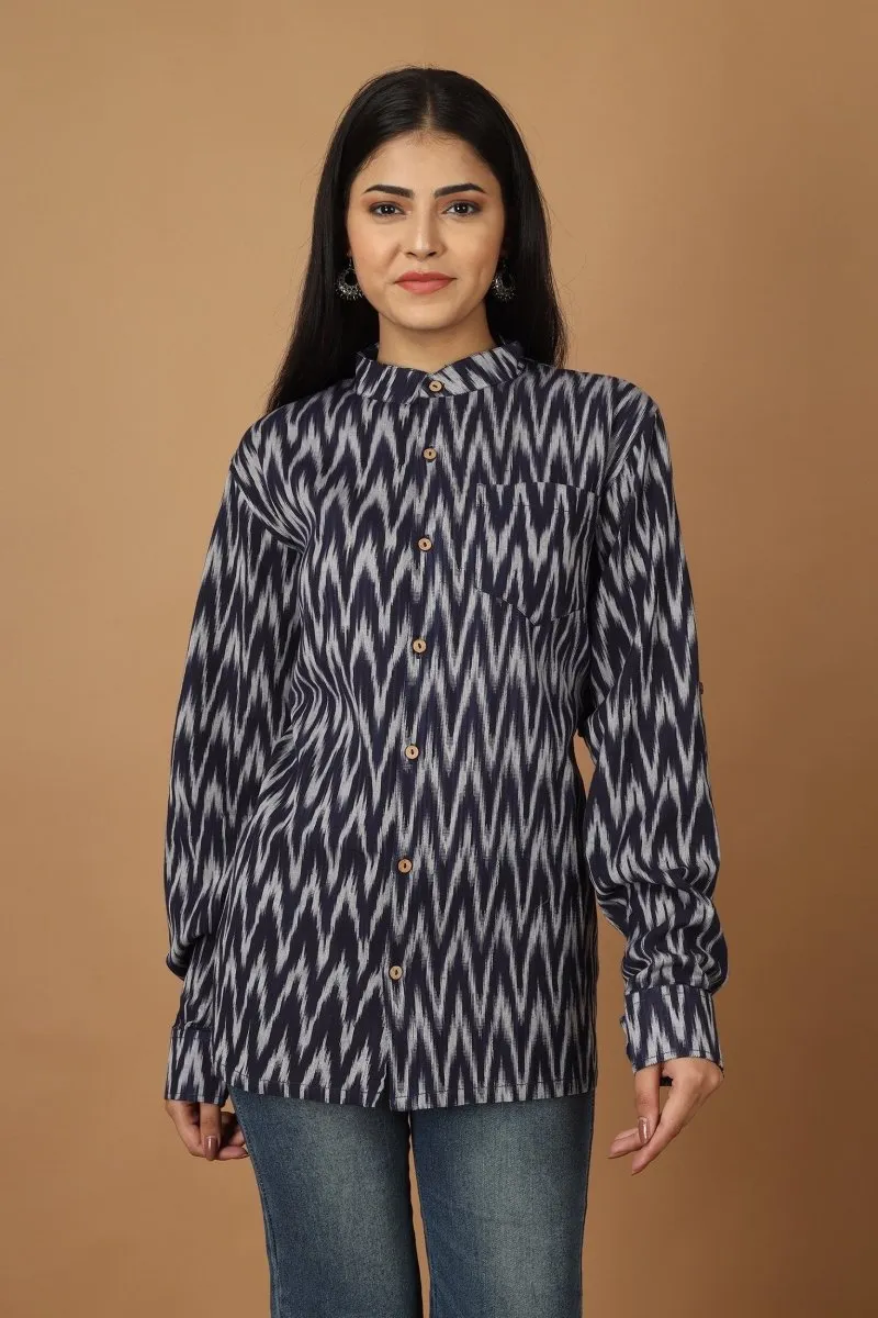 Raat Ikat Womens Cotton Shirt