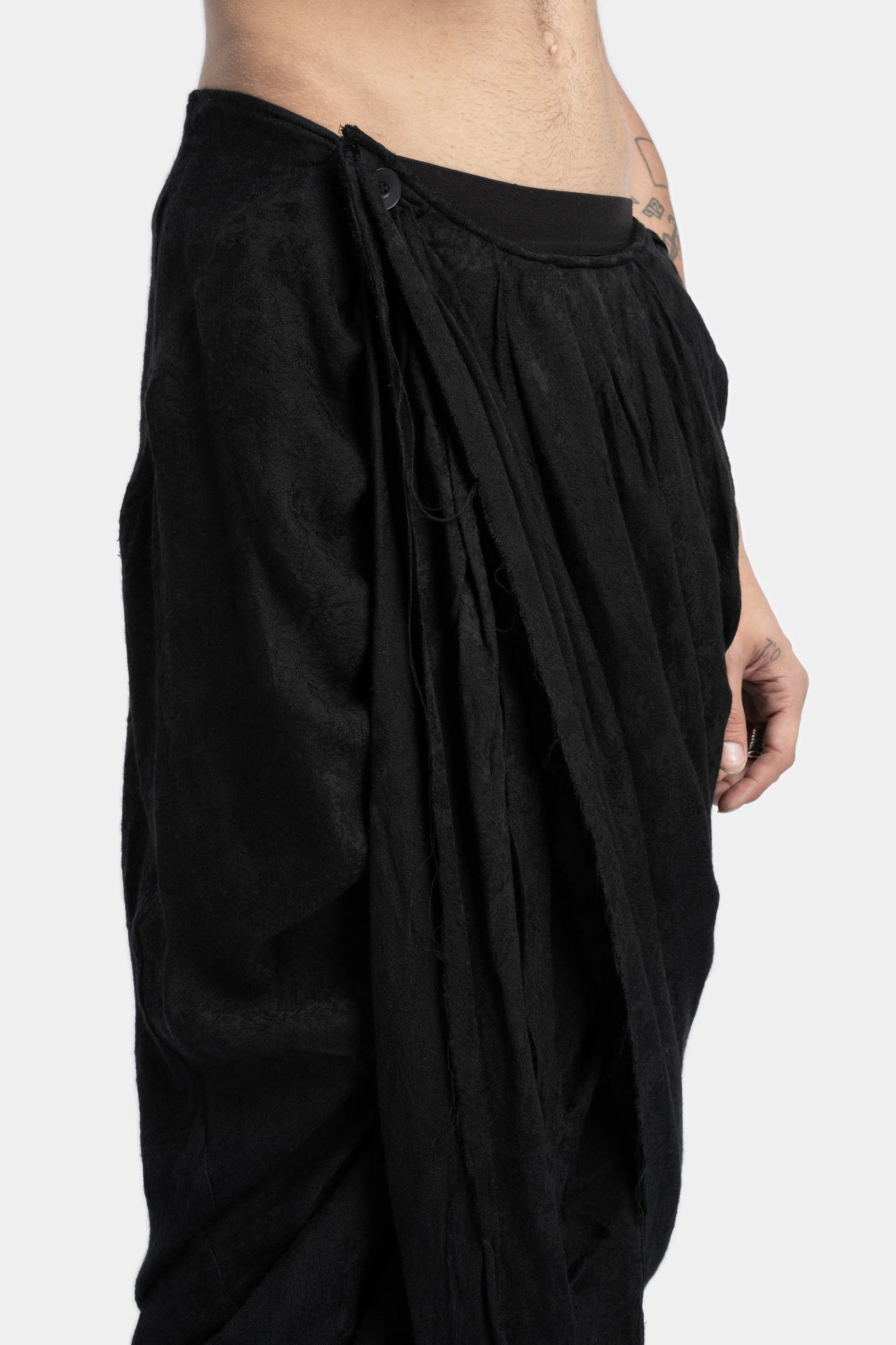 Rayon jacquard pleated skirt