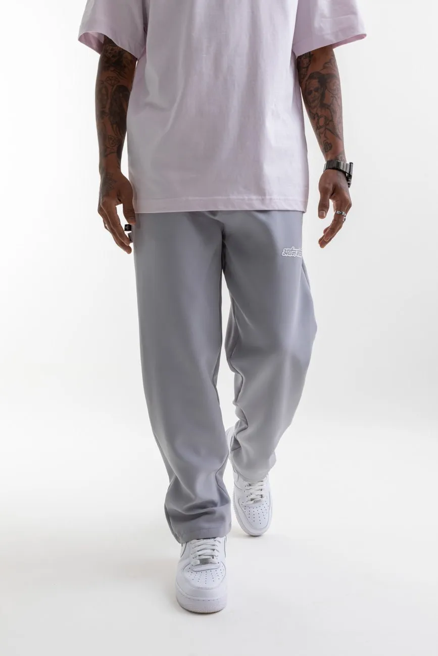 Relaxed Straight-Cut Track Pants // Grey