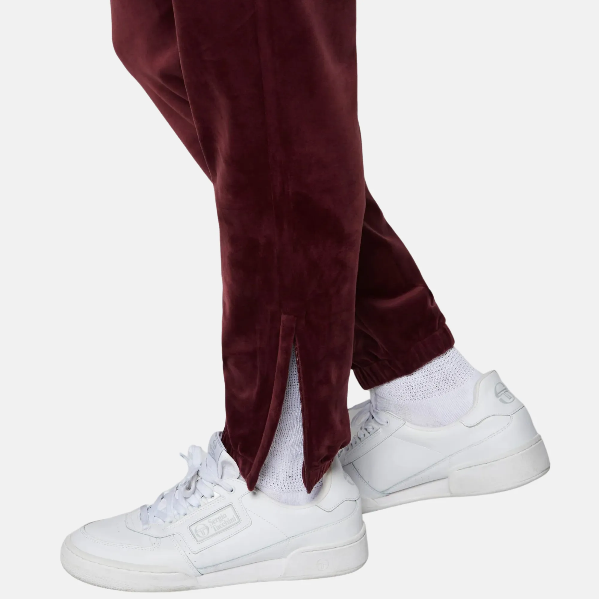 Sergio Tacchini Scopeto Burgundy Velour Pants