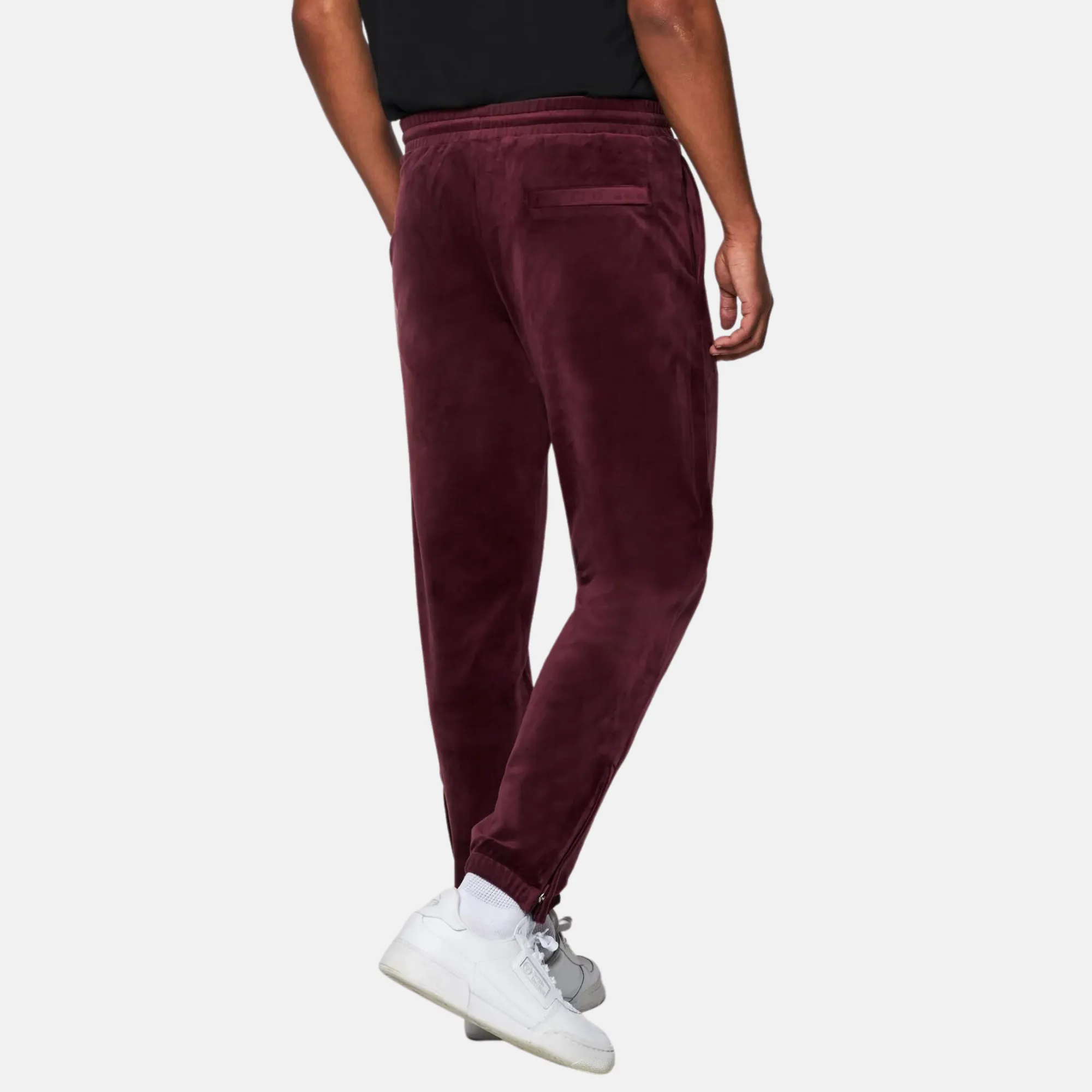 Sergio Tacchini Scopeto Burgundy Velour Pants