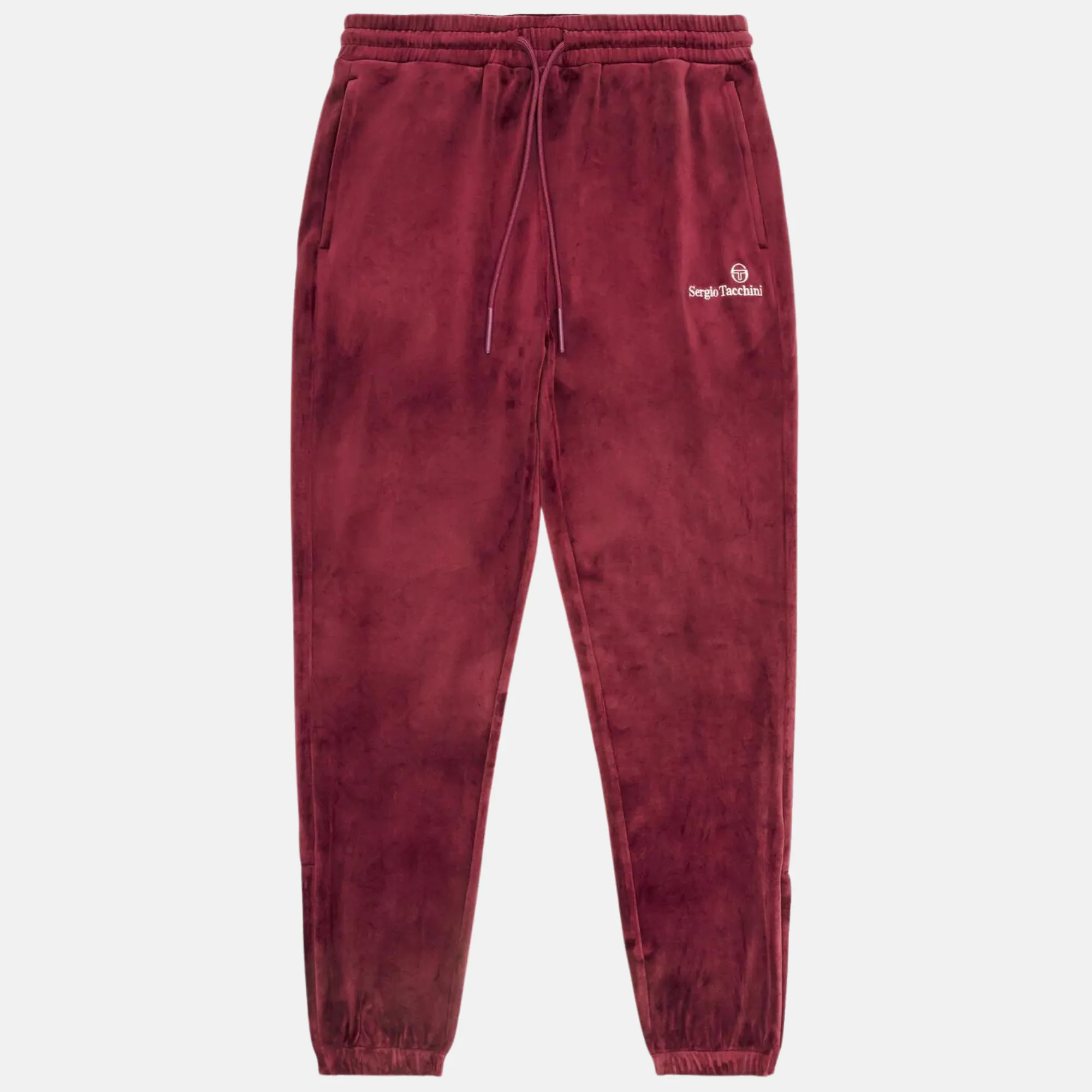 Sergio Tacchini Scopeto Burgundy Velour Pants