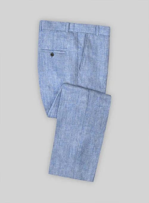 Solbiati Artic Blue Linen Pants