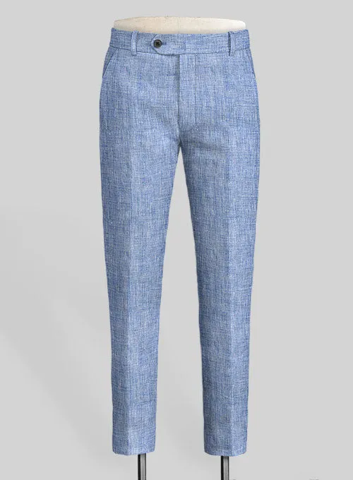 Solbiati Artic Blue Linen Pants