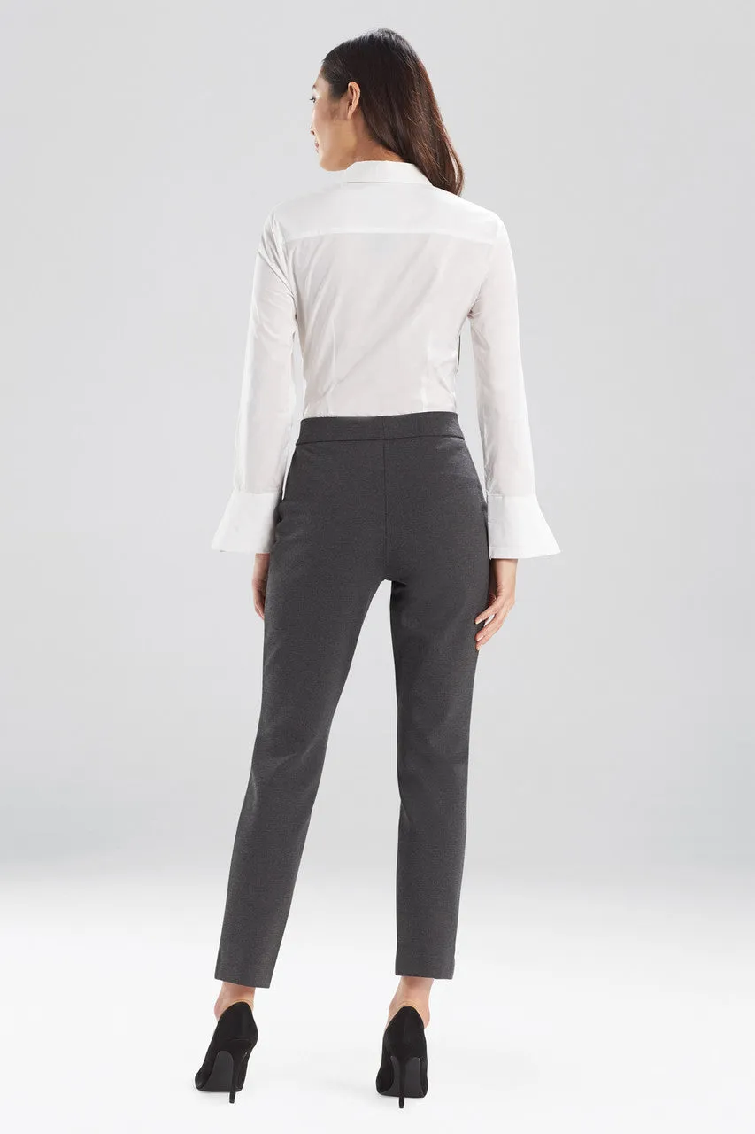 Solid Ponte Slim Pants