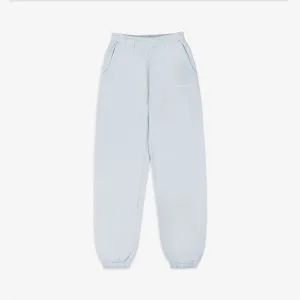 SPORTY & RICH | SERIF LOGO SWEATPANT { BABY BLUE/WHITE