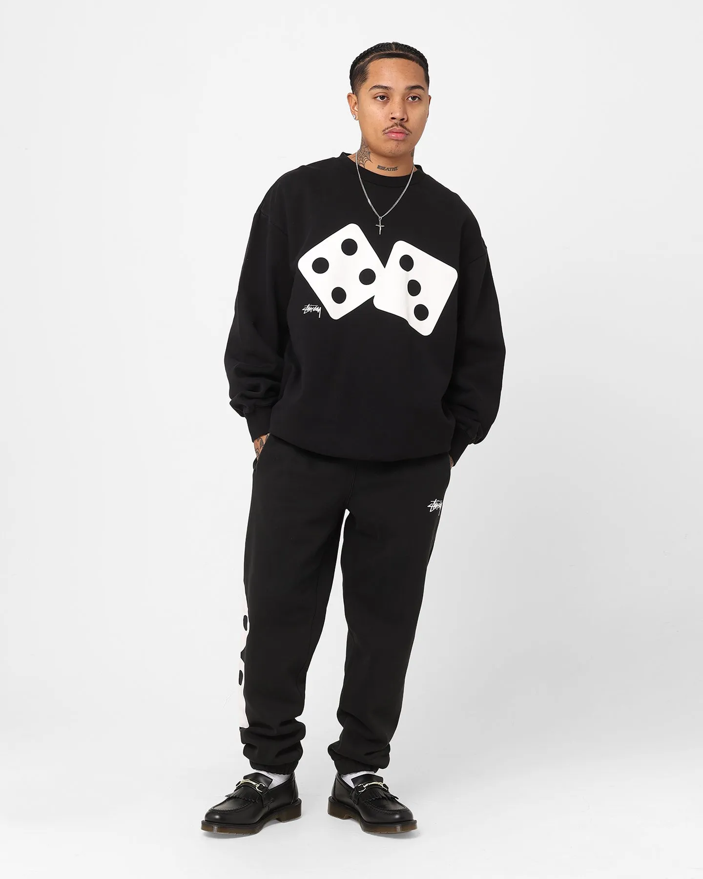 Stussy Two Dice Track Pants Pigment Black