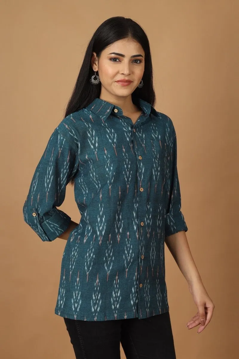 Subah Ikat Womens Cotton Shirt