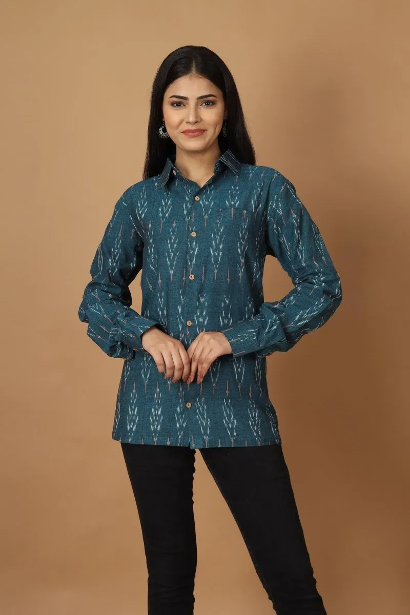 Subah Ikat Womens Cotton Shirt