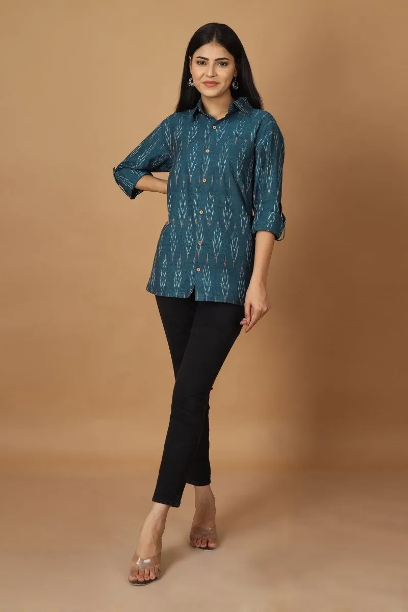 Subah Ikat Womens Cotton Shirt