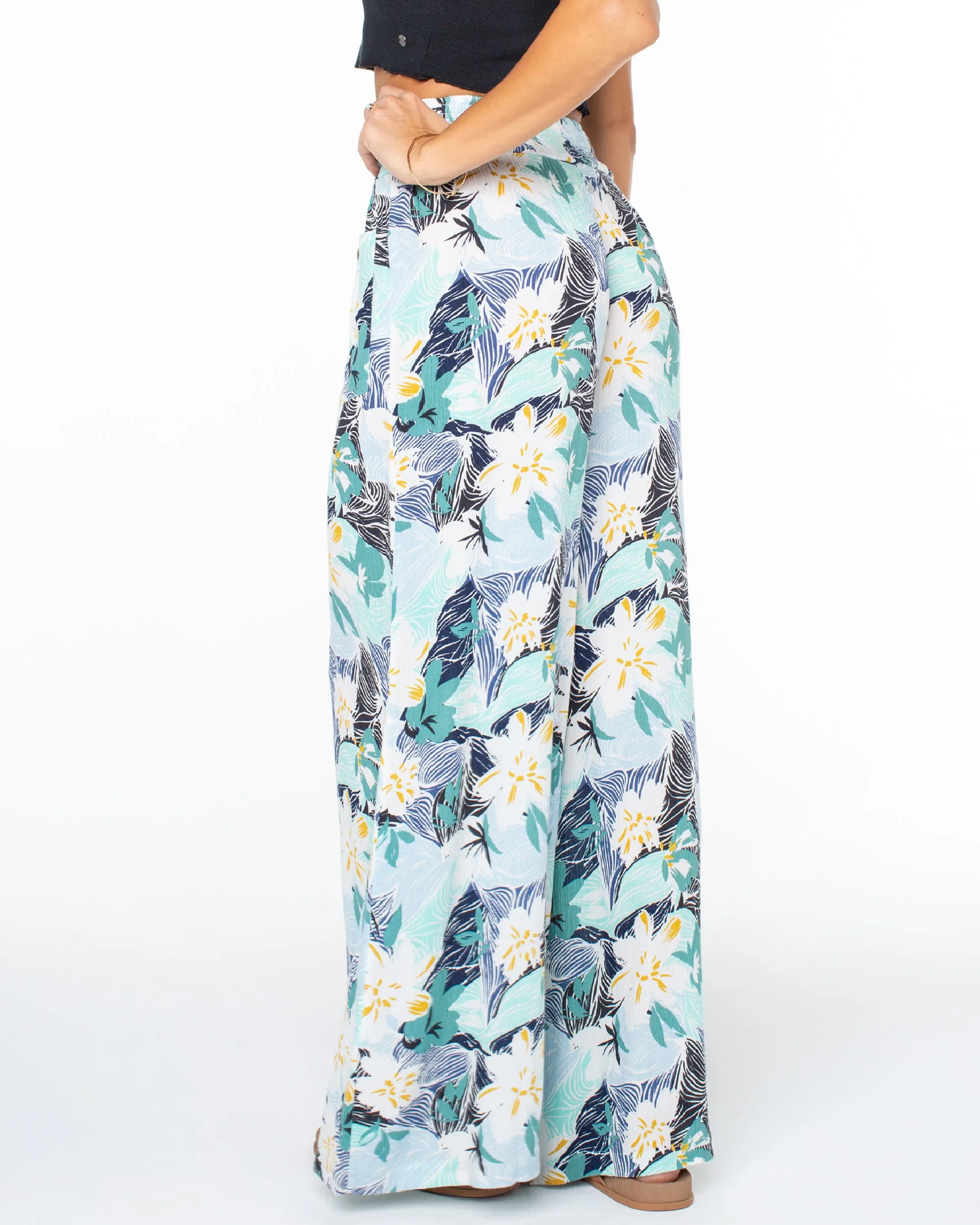 Sunset Daze Wide Leg Pants - Infinity Blue