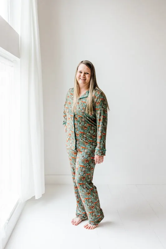 Teal Thicket Women's Relaxed Long-Sleeve PJ Set