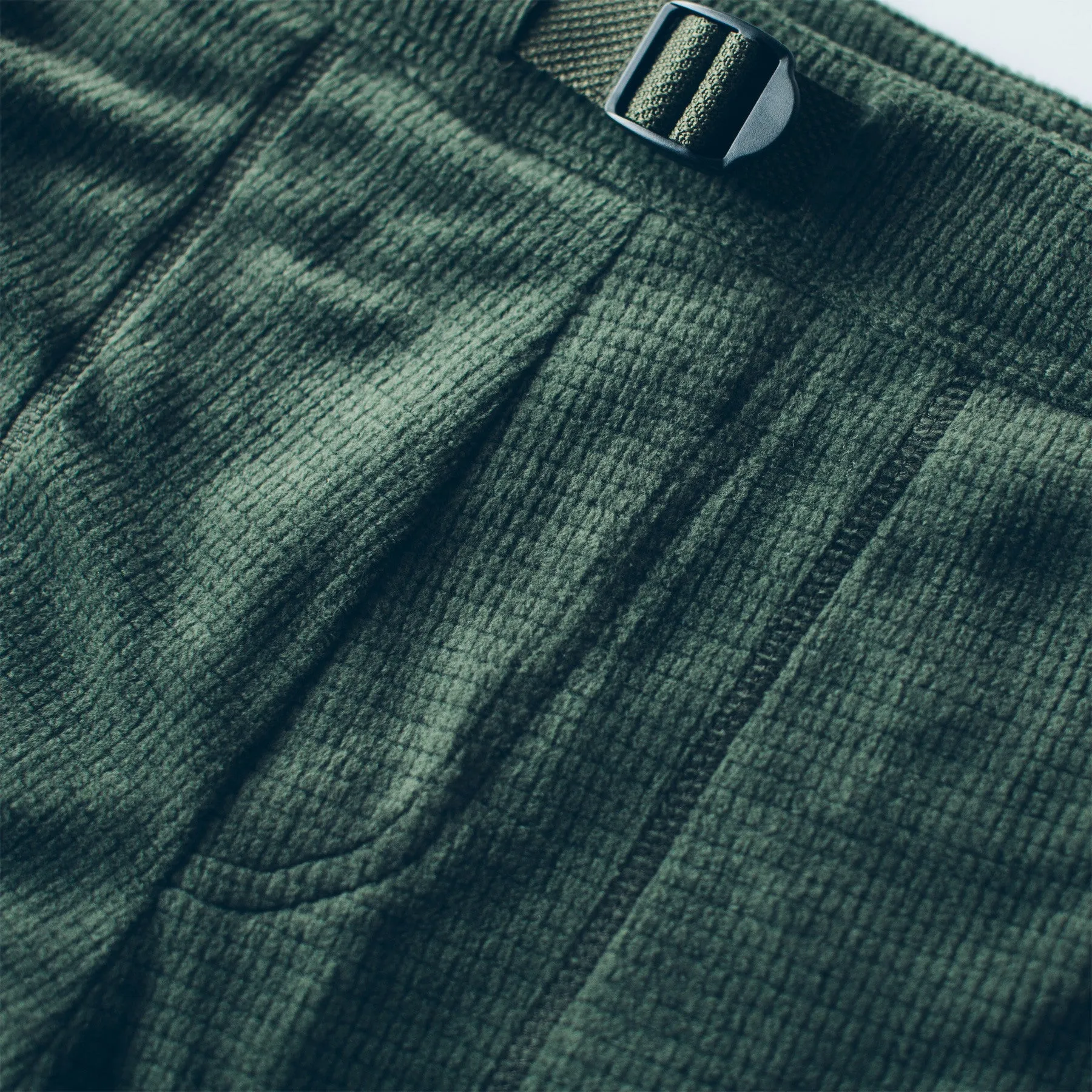 The Pack Pant in Olive Polartec Fleece