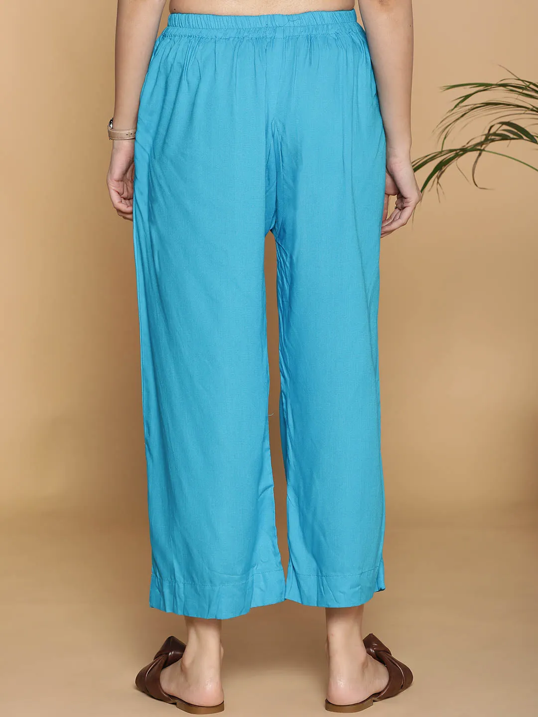 Turquoise Palazzo Pants