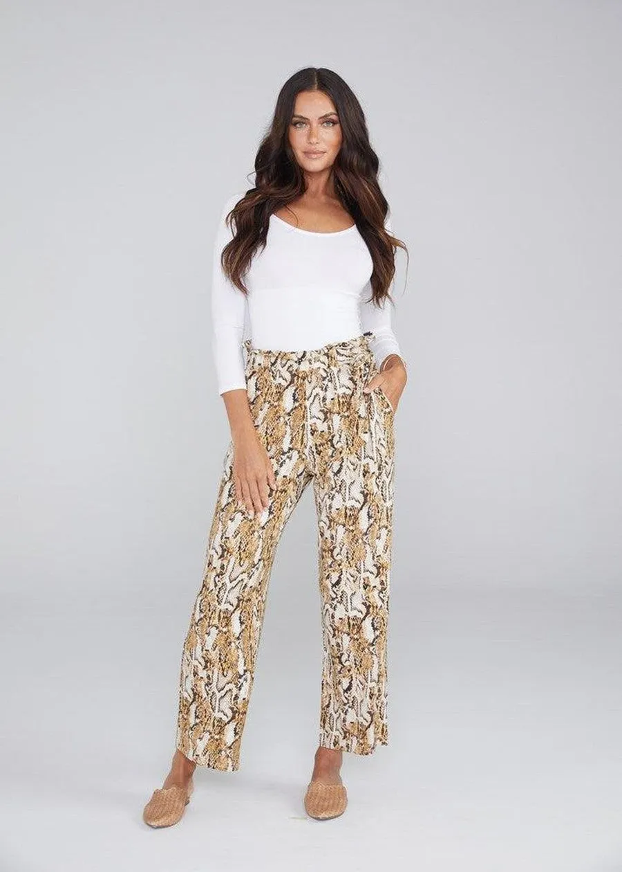 Tyler Bamboo Paperbag Pant - Snake