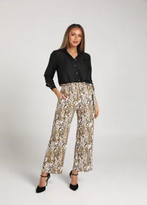 Tyler Bamboo Paperbag Pant - Snake