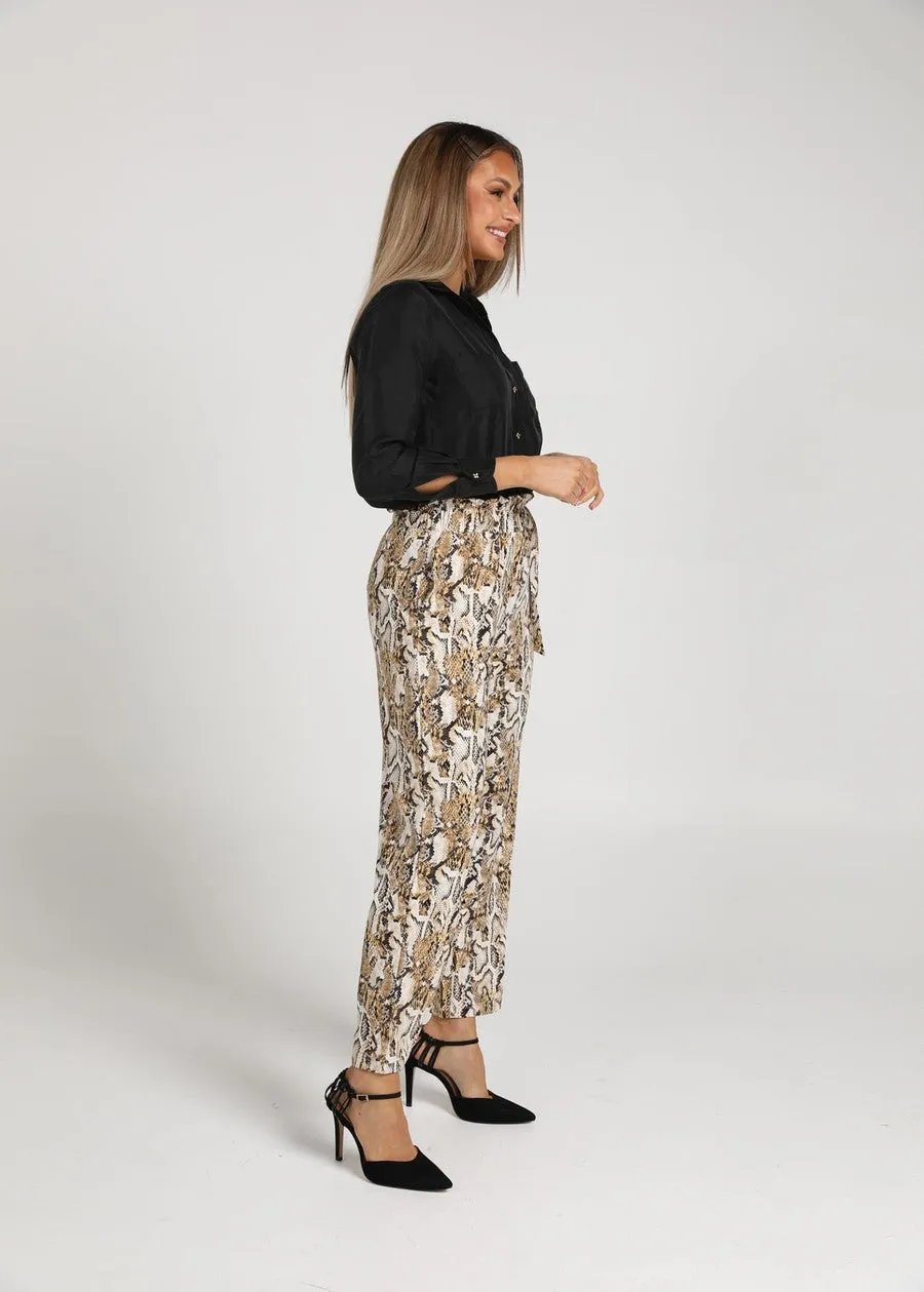 Tyler Bamboo Paperbag Pant - Snake