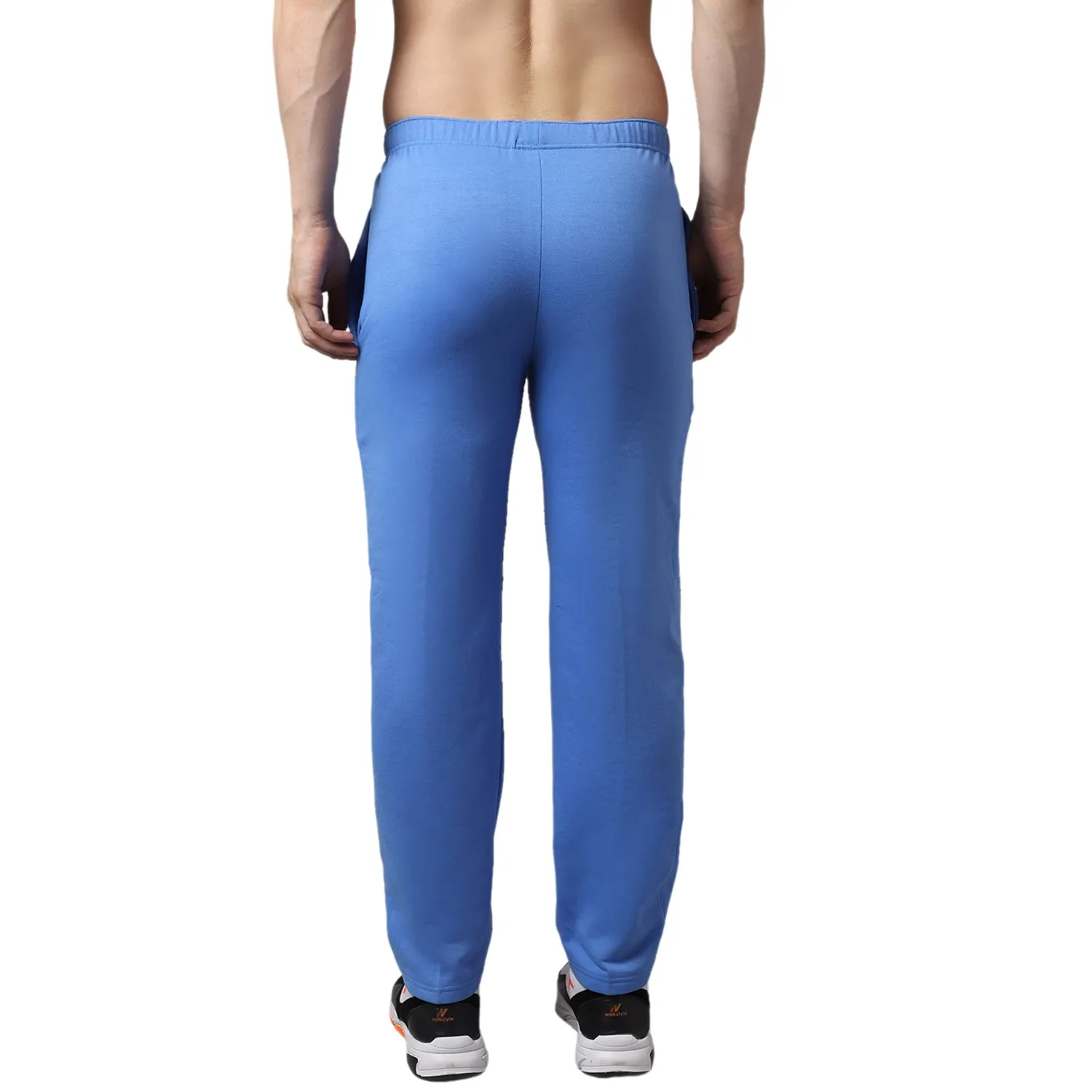 Vimal Jonney Fleece Regular-Fit Sky Blue Cotton Trackpant for Men