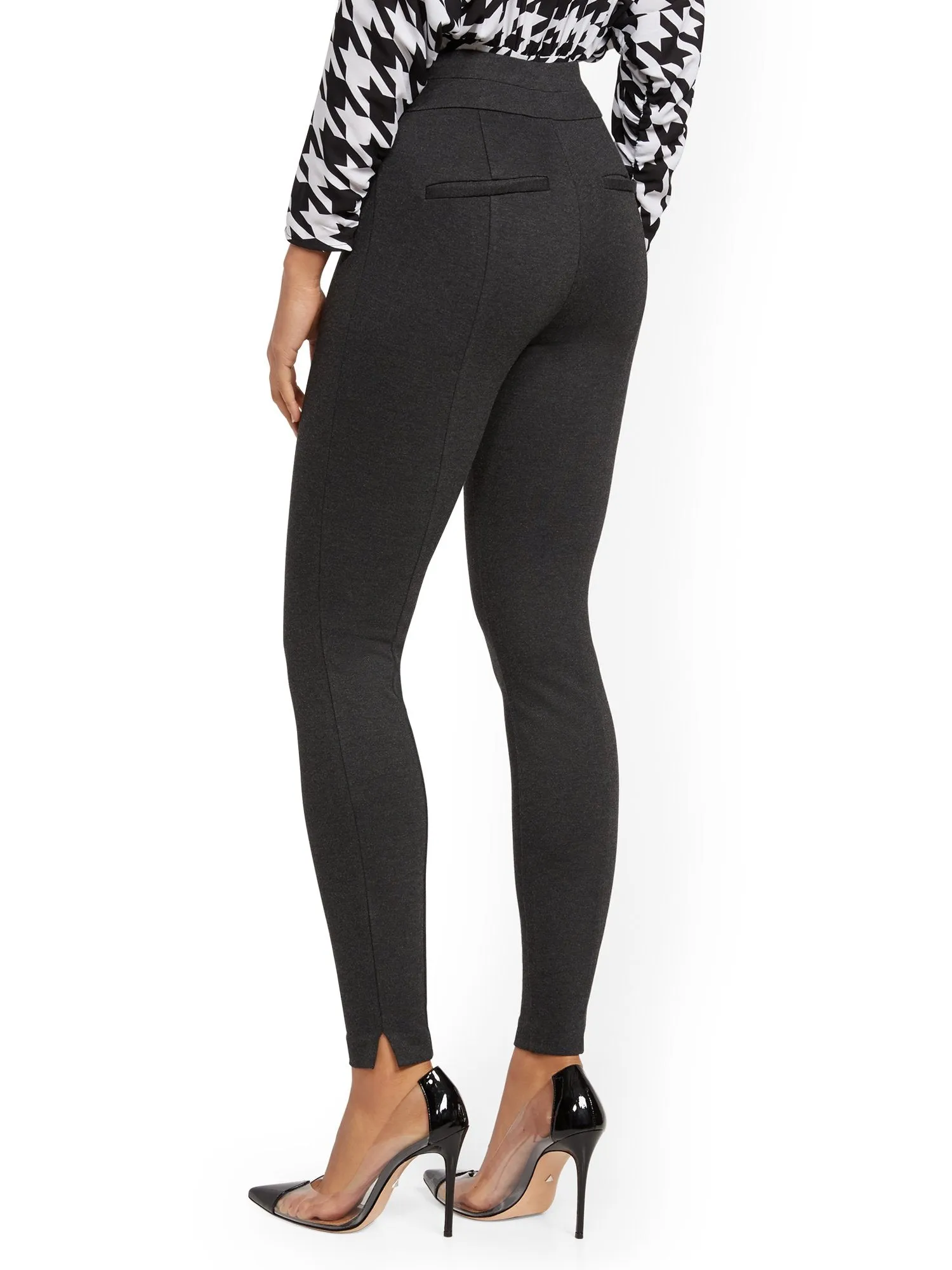 Whitney High-Waisted Pull-On Slim-Leg Pant - Ponte - 7th Avenue