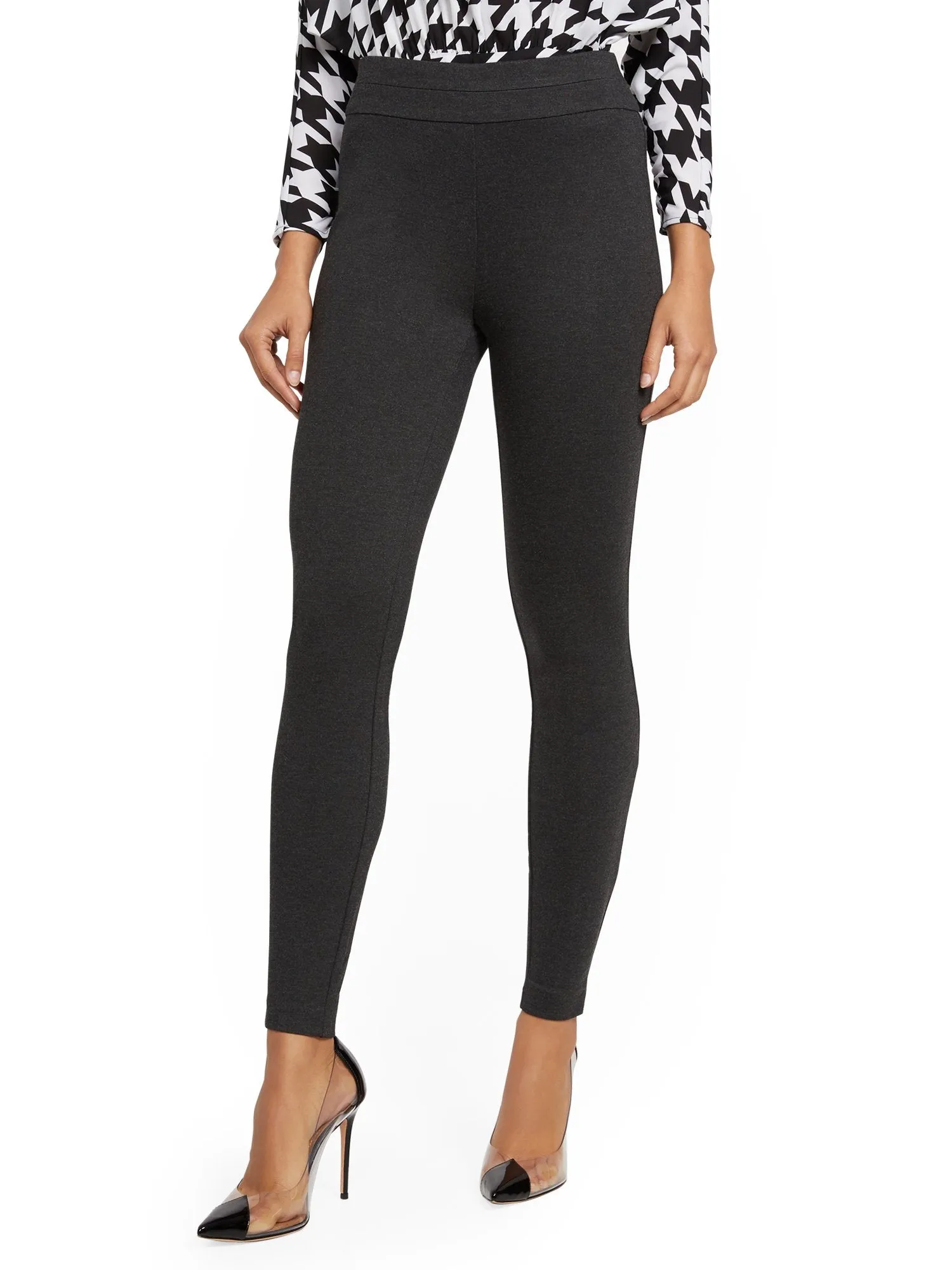 Whitney High-Waisted Pull-On Slim-Leg Pant - Ponte - 7th Avenue