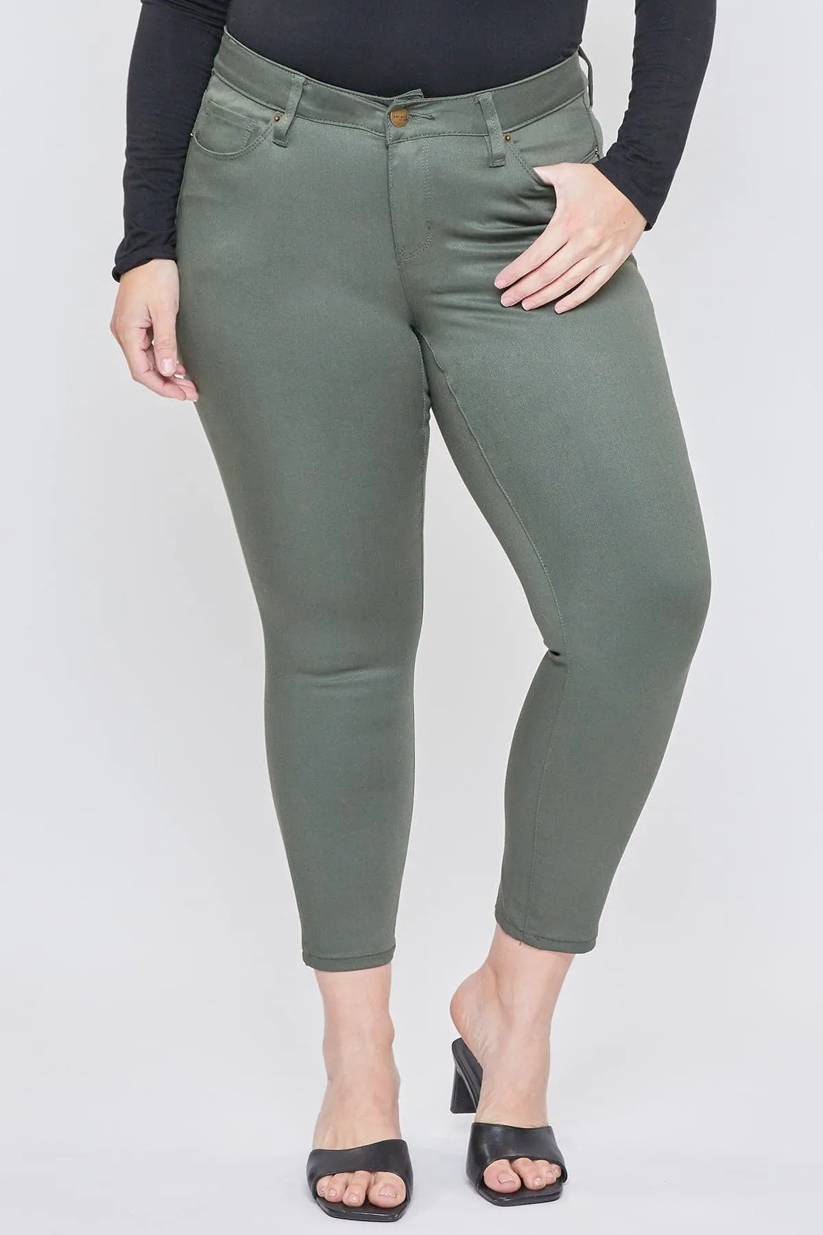 Women's Plus Size  Hyperstretch Ankle Pants, Olive