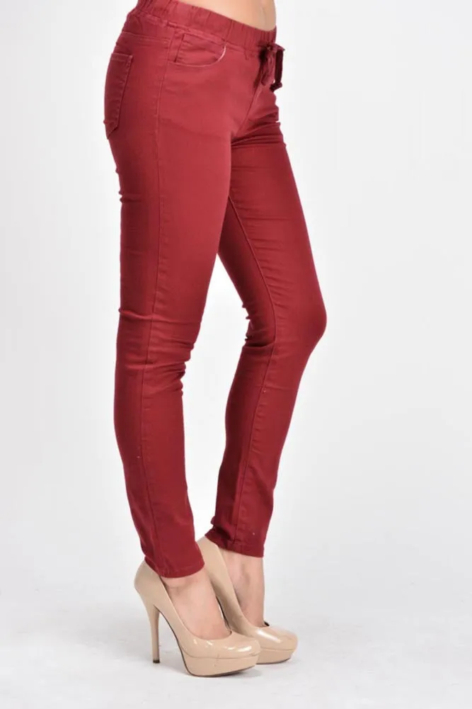 Women's Skinny Twill Jogger Pants