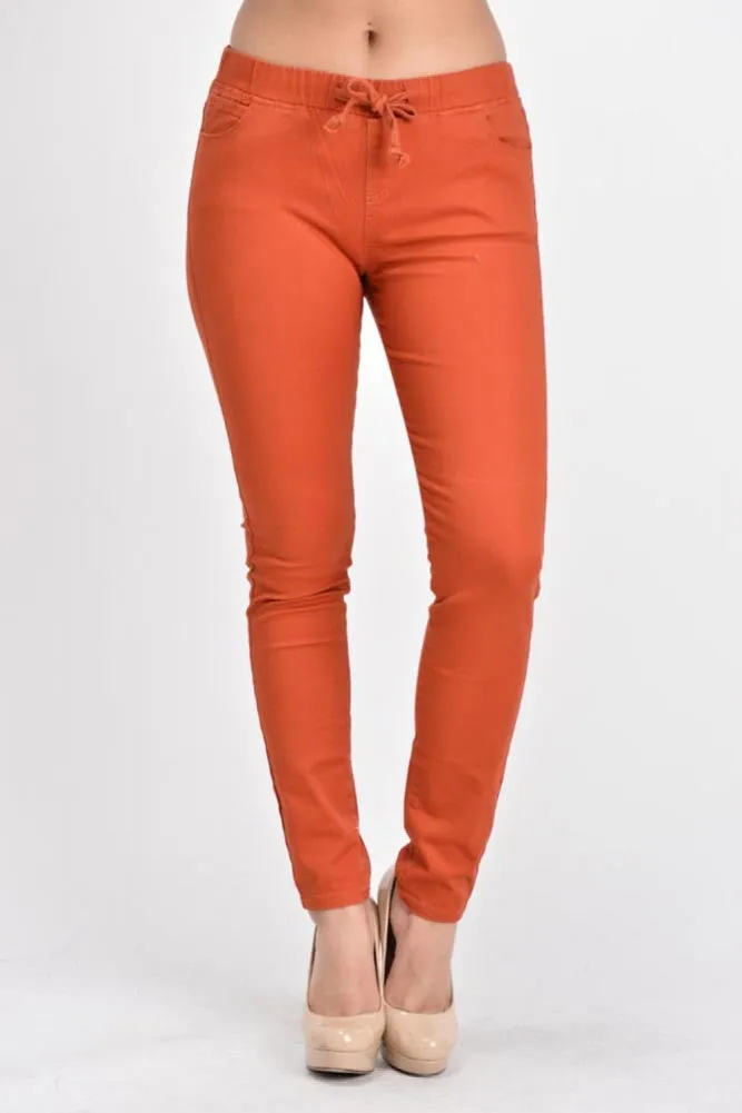 Women's Skinny Twill Jogger Pants