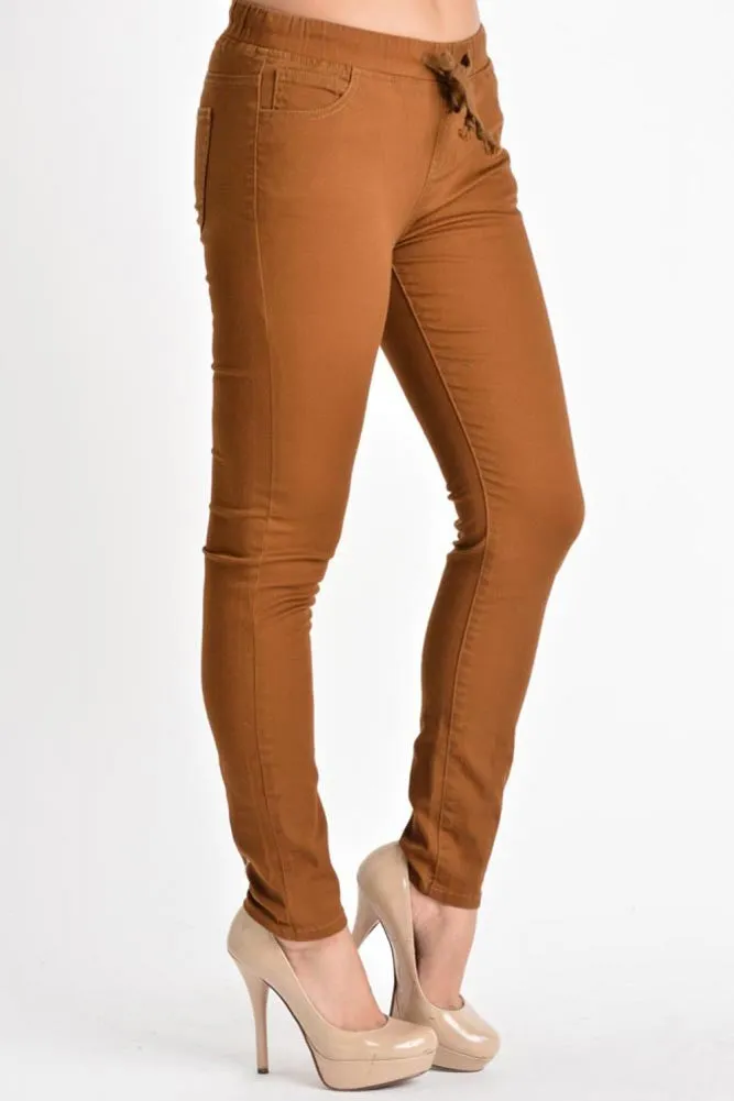 Women's Skinny Twill Jogger Pants