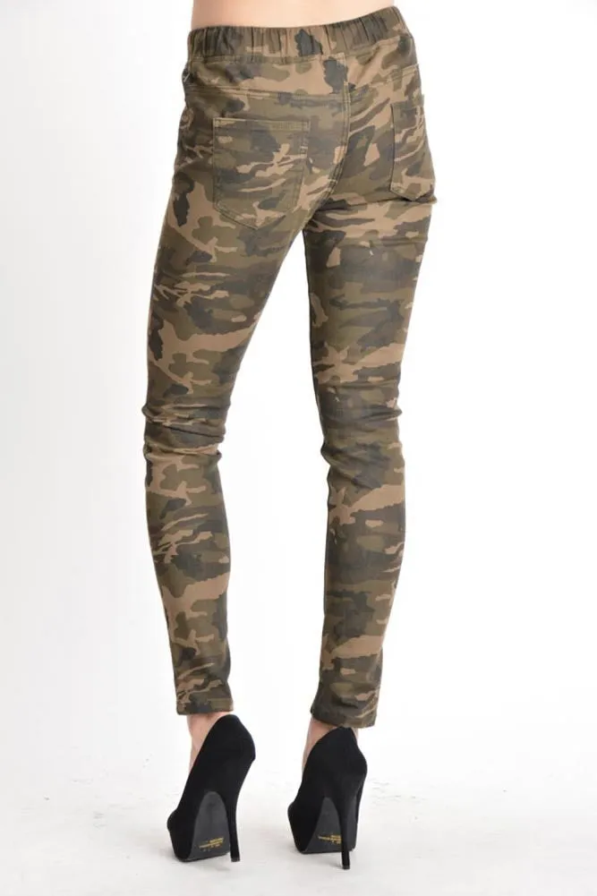 Women's Skinny Twill Jogger Pants