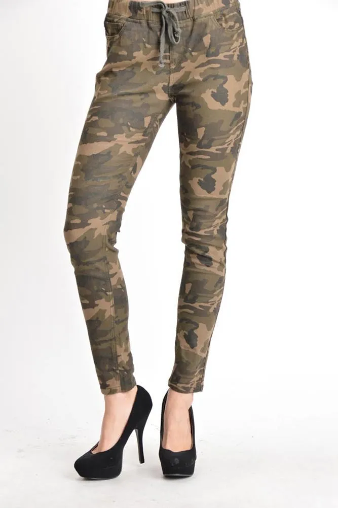 Women's Skinny Twill Jogger Pants