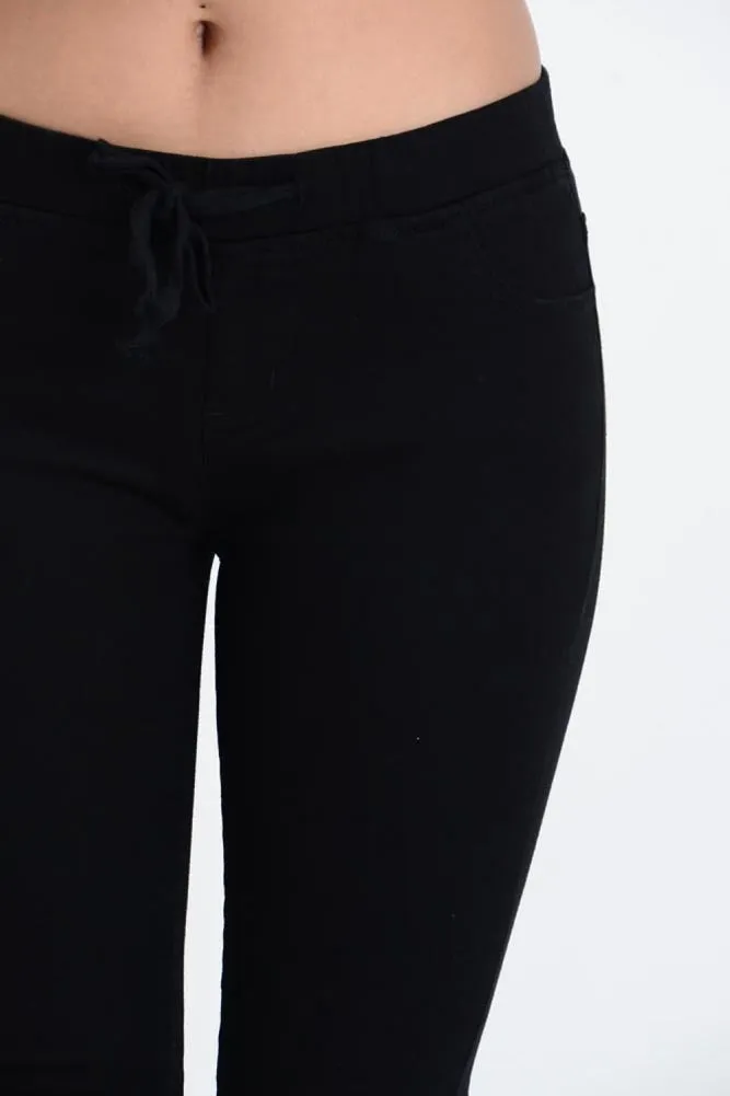 Women's Skinny Twill Jogger Pants