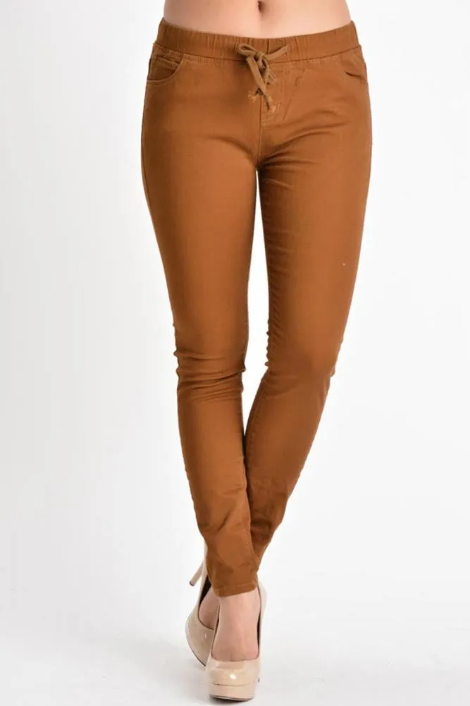 Women's Skinny Twill Jogger Pants