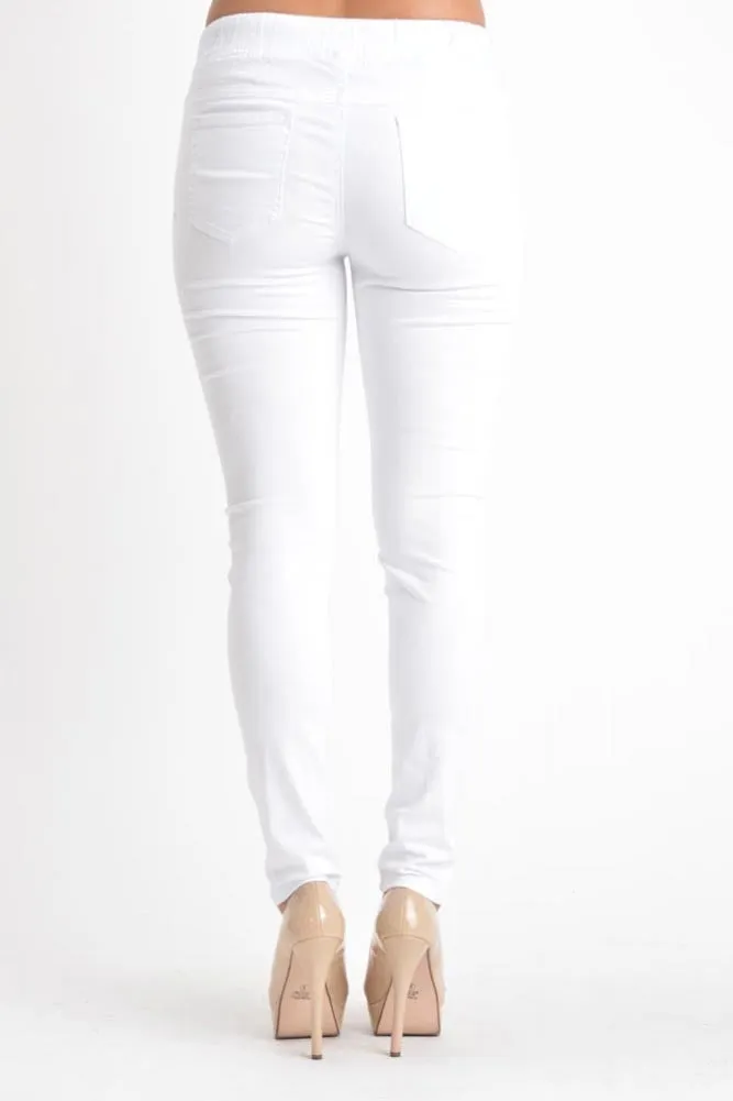 Women's Skinny Twill Jogger Pants