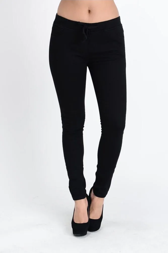 Women's Skinny Twill Jogger Pants