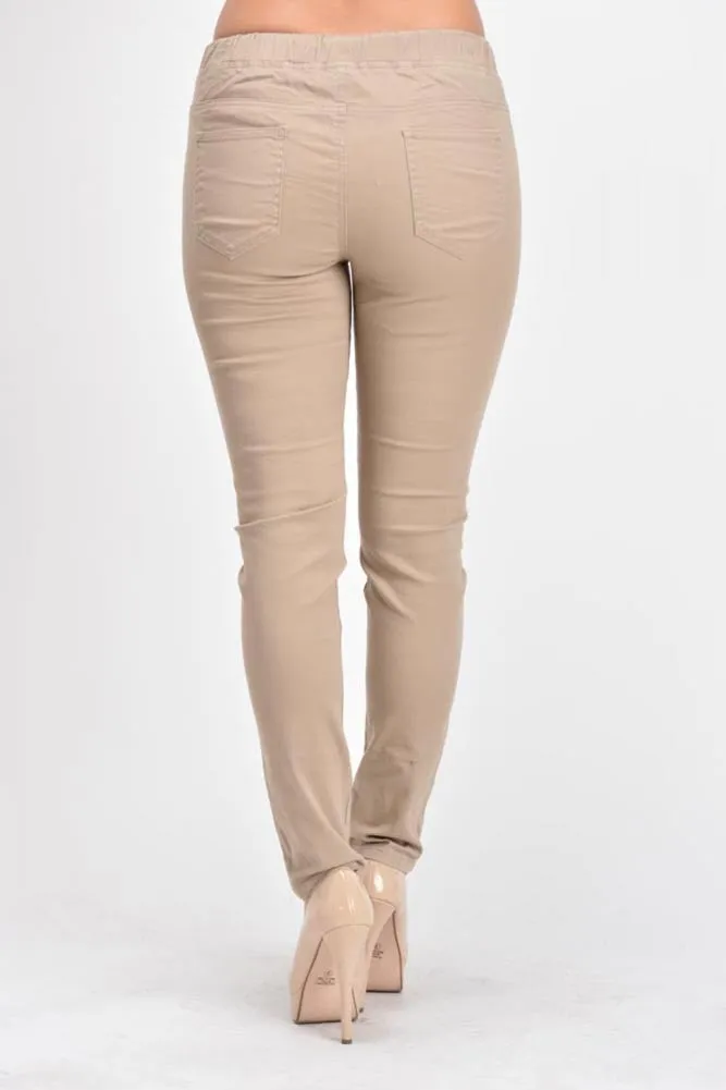 Women's Skinny Twill Jogger Pants